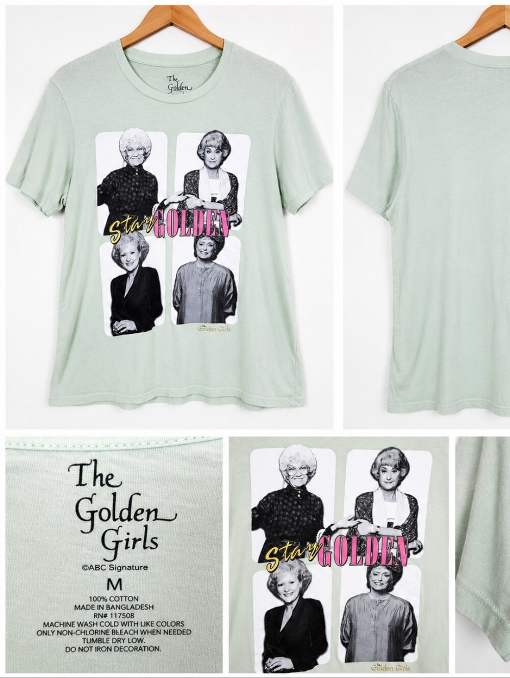 The Golden Girls "Stay Golden" Graphic Tee - Light Mint